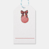 キュートレッドサンタ格言ギフトギフトラベル ギフトタグ (裏面)