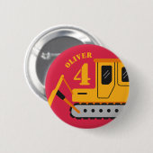 キュートレッドチルドレン建築誕生日 缶バッジ (正面&裏面)