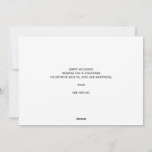 キュートレッドハット雪だるまキャンディケインハッピーホリデー シーズンカード (裏面)