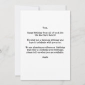 キュートレッドバーンスケッチパーソナライズされたハッピーバースデー (裏面)