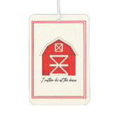 キュートレッドバーンスケッチ | Iはむしろ納屋にいる カーエアーフレッシュナー (正面)