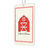 キュートレッドバーンスケッチ | Iはむしろ納屋にいる カーエアーフレッシュナー (左)