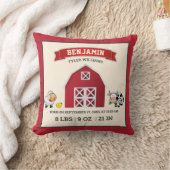 キュートレッドバーンファームアニマルズベビー誕生統計 クッション (ブランケット)