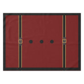 キュートレッドブラック金ゴールドサンタベルトクリスマスデコール テーブルクロス (正面(横))