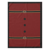 キュートレッドブラック金ゴールドサンタベルトクリスマスデコール テーブルクロス (正面)