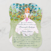 キュートレッドヘッドオーバーンブライドボホブライダルシャワー 招待状 (正面/裏面)