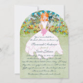 キュートレッドヘッドオーバーンブライドボホブライダルシャワー 招待状 (正面)