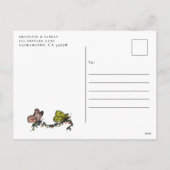 キュートレッドマッシュルームハウスクリスマスホリディポストード シーズンポストカード (裏面)