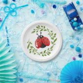 キュートレッドラディバグ紙プレート ペーパープレート (パーティー)