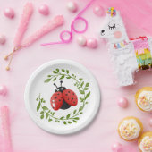 キュートレッドラディバグ紙プレート ペーパープレート (パーティー)