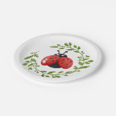 キュートレッドラディバグ紙プレート ペーパープレート (アングル)