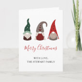 キュートレッド&グリーンクリスマス格言ホリデーカード シーズンカード (正面)