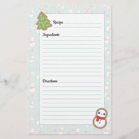 キュートレッド&ブルーホリデートリートデザインレシピリスト (正面)