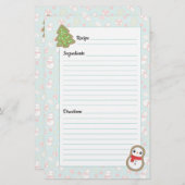 キュートレッド&ブルーホリデートリートデザインレシピリスト (正面/裏面)