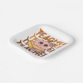 キュートレトロカボチャ先生ハロウィン秋 ペーパープレート (傾斜あり)