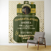 キュートレトロカメラアートドット 卒業写真バックドロップ タペストリー (インサイチュ)