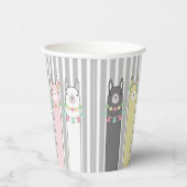 キュートレトロカラフルラマカスタムス 紙コップ (右)