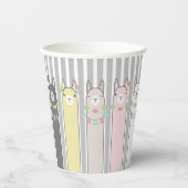 キュートレトロカラフルラマカスタムス 紙コップ (正面)