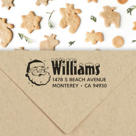 キュートレトロクリスマスサンクロース差出人住所 セルフインキングスタンプ