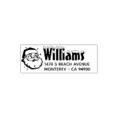 キュートレトロクリスマスサンクロース差出人住所 セルフインキングスタンプ (デザイン)