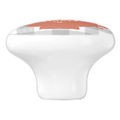 キュートレトロコーヒーまたはティーカップのグレーバッファロー セラミックノブ (側面)