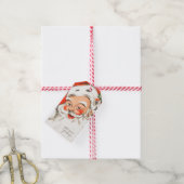 キュートレトロサンタクロースラベル ギフトタグ (より糸付き)