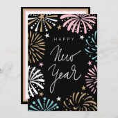 キュートレトロパステルハッピーニューイヤー シーズンカード (正面/裏面)