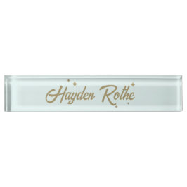 キュートレトロパステルブルー先生 デスクネームプレート