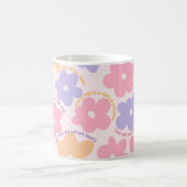 キュートレトロフローラ先生ギフト肯定 コーヒーマグカップ (中央)