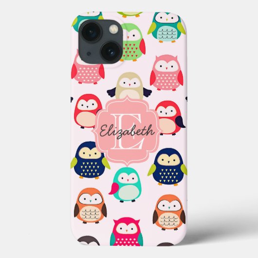 キュートレトロリットフルモノグラムのズ Case-Mate iPhoneケース (裏面)