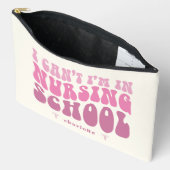 キュートレトロ登録ナース卒業ギフトカスタム アクセサリーポーチ (見開き)