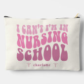 キュートレトロ登録ナース卒業ギフトカスタム アクセサリーポーチ (裏面)