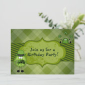 キュートレプレシャンアイリッシュセントパトリックの日誕生日 招待状 (スタンド正面)