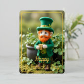 キュートレプレシャンサンパトリックのデイフォイルホリデーカード 箔シーズンカード (立ち正面)