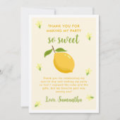 キュートレモンシトラスバースデーパーティー サンキューカード (正面)