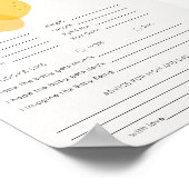 キュートレモンシトラス赤ちゃんシャワーアドバイス予測 ポスター (角)