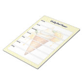 キュートレモンパイウィークリーミールプランナー ノートパッド (アングル)