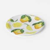 キュートレモンパターン紙プレート ペーパープレート (アングル)