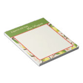 キュートレモン先生イエローアンドグリーンカスタム ノートパッド (アングル)