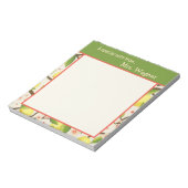 キュートレモン先生イエローアンドグリーンカスタム ノートパッド (回転)