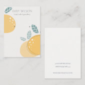 キュートレモン抽象芸術フルーティスタッドイヤリングディスプレイ 名刺 (正面/裏面)