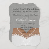 キュートレースブラリンジェリーブライダルシャワー招待状 招待状 (正面/裏面)