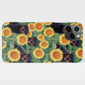 キュートロットワイラーエンチャントヒマワリーガーデンスケッチ iPhoneケース (裏面横)
