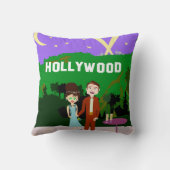 キュートロマンチックハリウッドレトロキャラクターアート クッション (裏面)