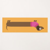 キュートロングダックシュントイラストレーション ヨガマット (正面(横))