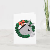 キュートロンドンキークリスマスリース折り畳みホリデーカード シーズンカード (正面)