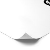 キュートロンリーホワイトライオンキュブラインアートスケッチ ポスター (角)