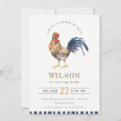 キュートロースターファームウォーター子供の誕生日招待状 サンキューカード (正面)