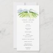 キュートワイナリーヴィネヤードマウンテン結婚式 プログラムカード サンキューカード (正面)