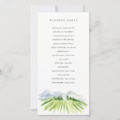 キュートワイナリーヴィネヤードマウンテン結婚式 プログラムカード サンキューカード (裏面)